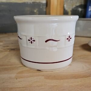 Longaberger White Ceramic Pottery